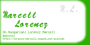 marcell lorencz business card